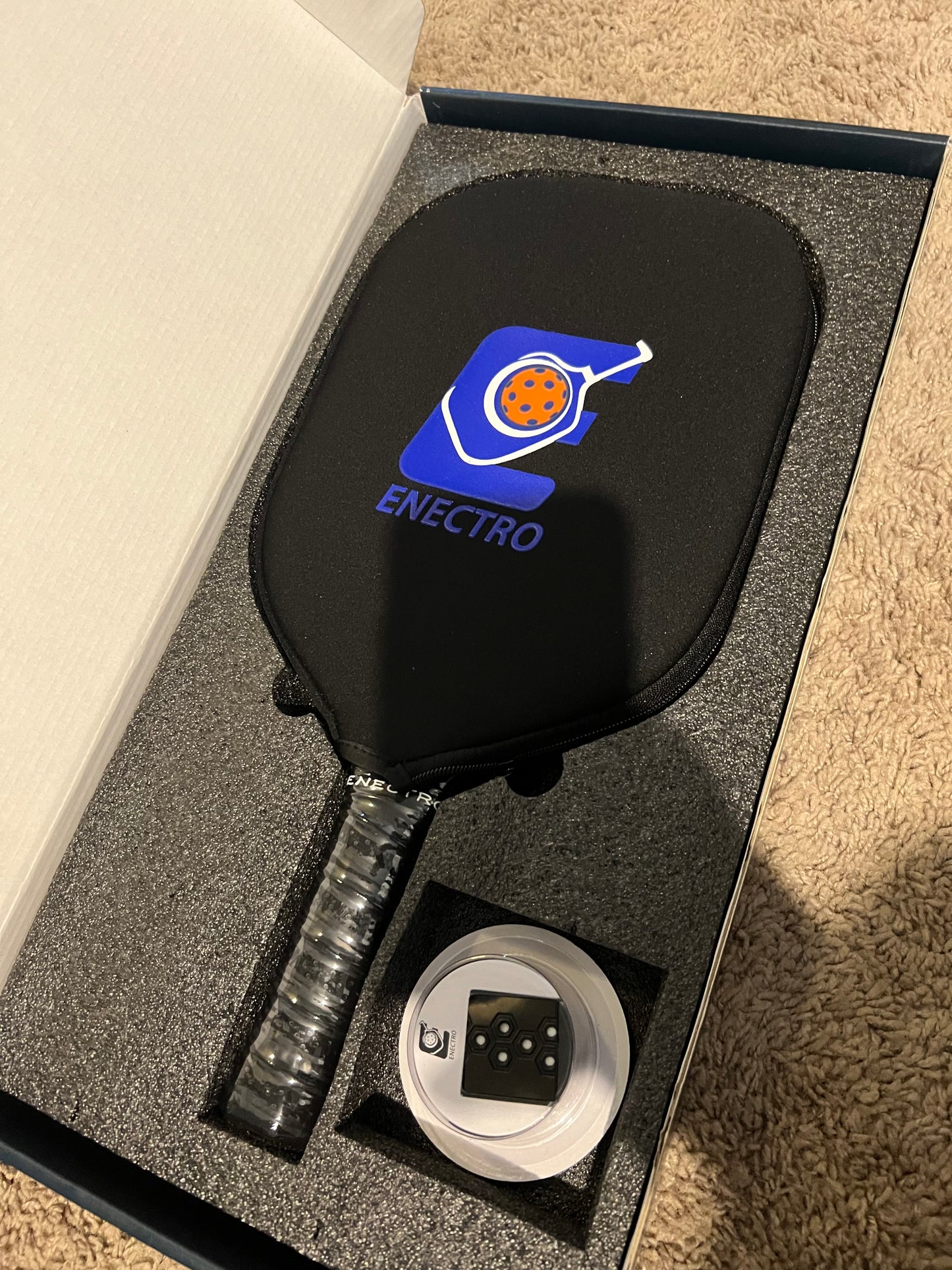 Pickleball paddle plus grip tape and cover