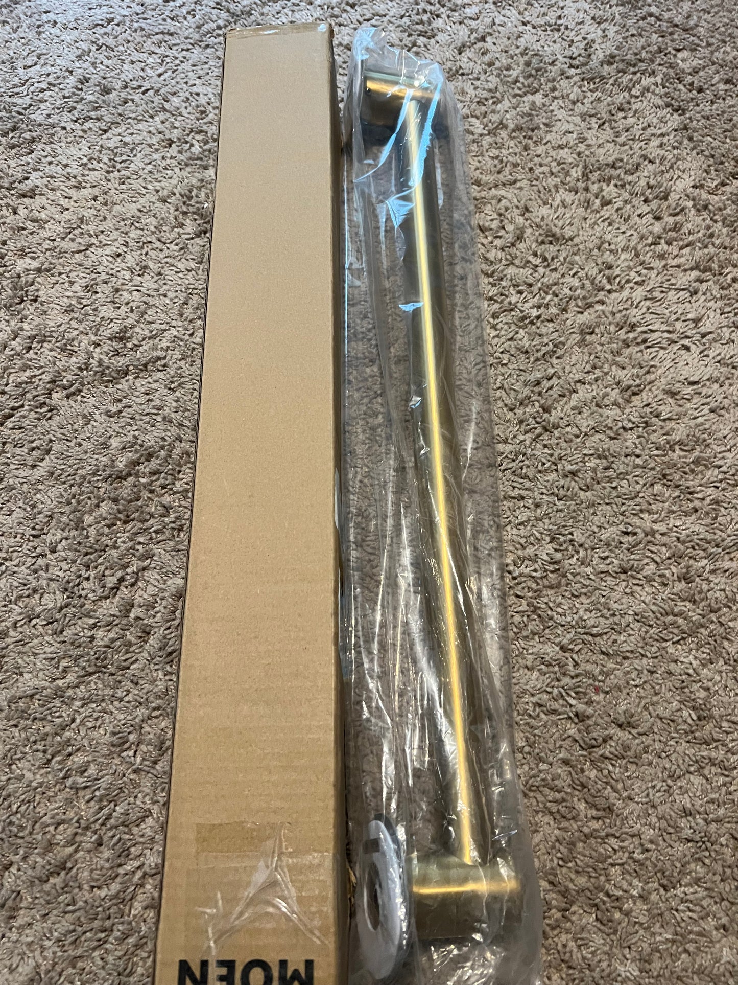 Moen Brushed Gold Bathroom Safety 24-Inch Stainless Steel Modern Shower Grab Bar for all, YG0424BG