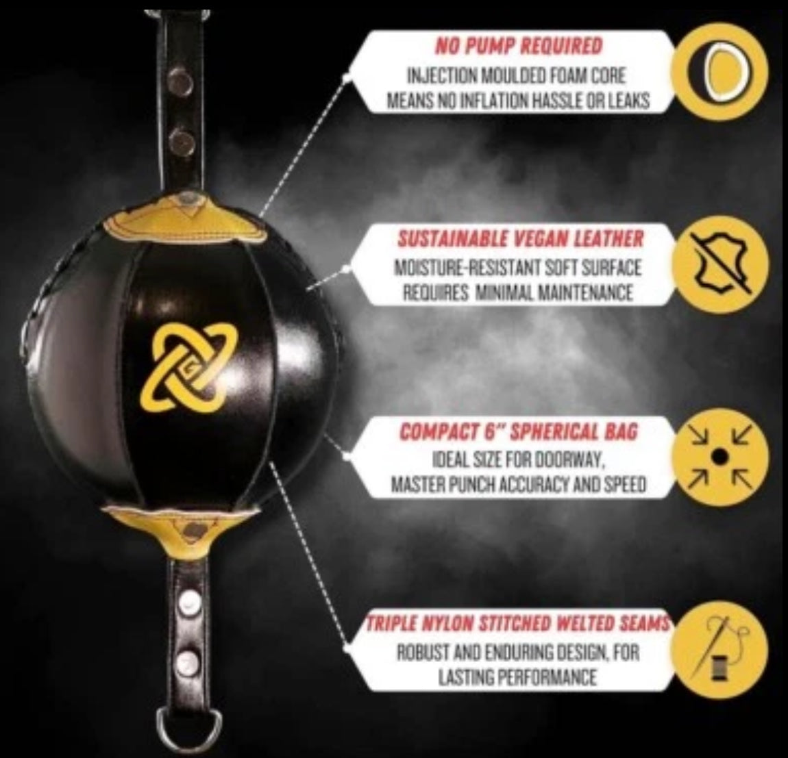 GYRO FITNESS | Doorway Punching Bag/Double End Bag 2.0 | Build The Ultimate Fusion of Speed and Power with This Boxing Reflex Bag | Ideal Boxing Equipment for Training at Home
