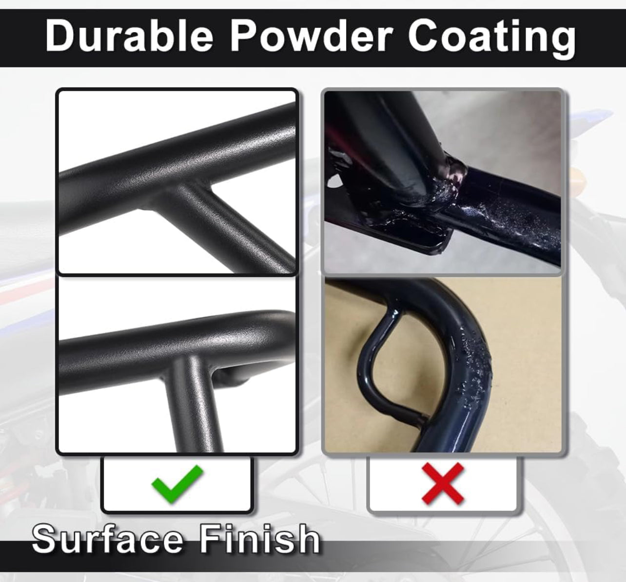 Xitomer Luggage Rack & Crash Bars Fit for All Years XT250X 2022 2023 2024 2025 and so on Motorcycle Side Crash Bars Guard Protector and Top Cargo Luggage Rack