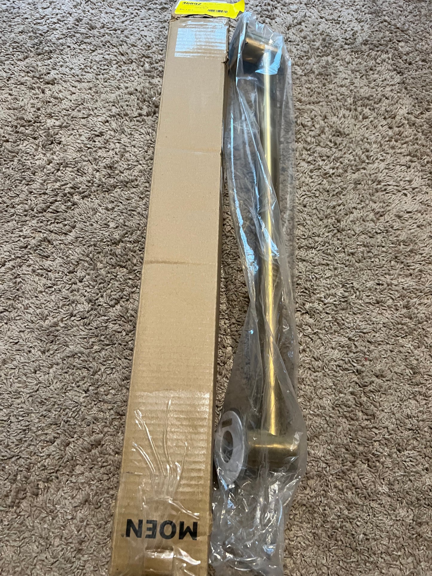 Moen Brushed Gold Bathroom Safety 24-Inch Stainless Steel Modern Shower Grab Bar for all, YG0424BG