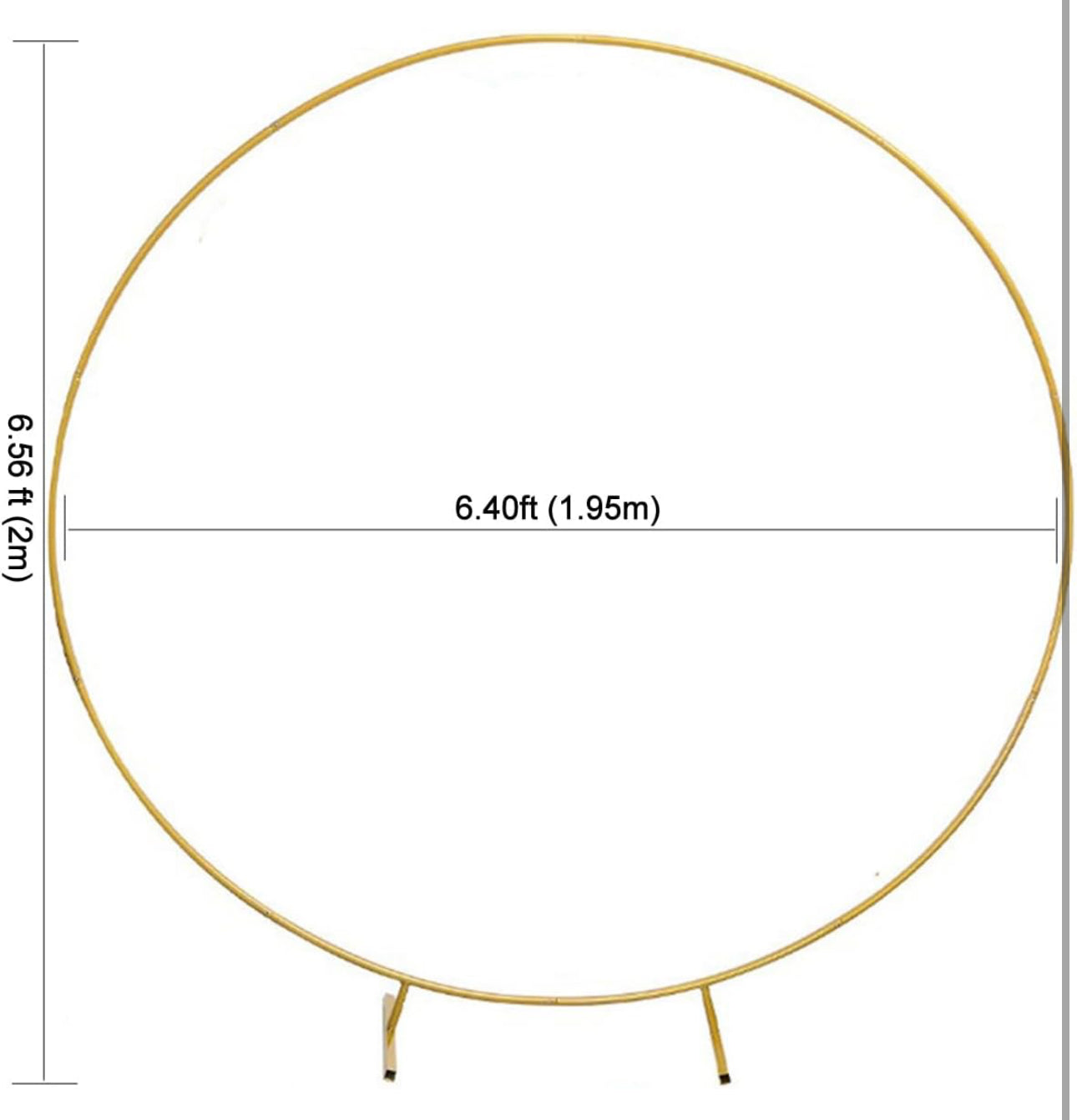 Round Backdrop Stand,6.6 Feet Circle Ballon Arch with Base,Metal Frame for Ceremony,Wedding Birthday Party Baby Shower Decoration,Indoor and Outdoor,Gold