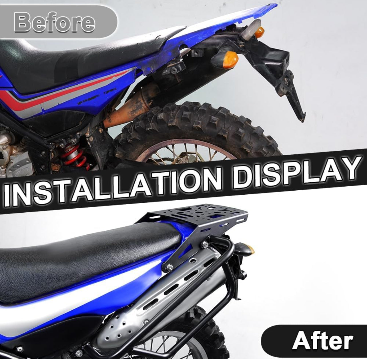Xitomer Luggage Rack & Crash Bars Fit for All Years XT250X 2022 2023 2024 2025 and so on Motorcycle Side Crash Bars Guard Protector and Top Cargo Luggage Rack