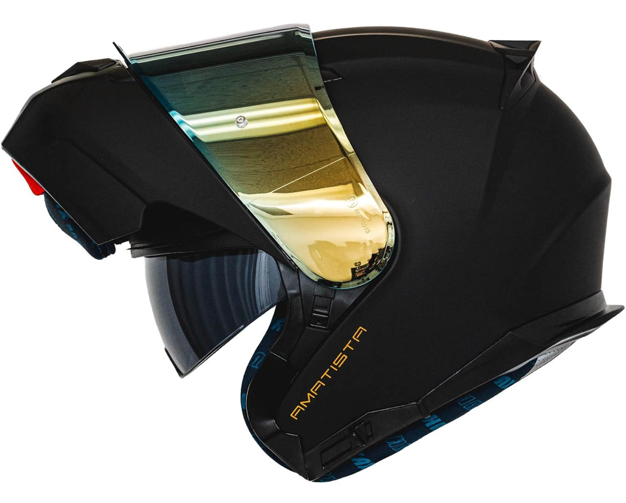 HAX Amatista Modular Flip-Up Dual Visor Motorcycle Helmet - DOT/ECE Approved, Lightweight, Comfortable, and Stylish Helmet for Men and Women (Matte Black M)
